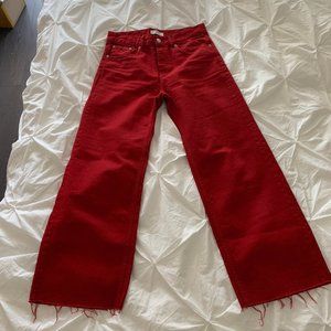 Zara woman jeans red Sz 4